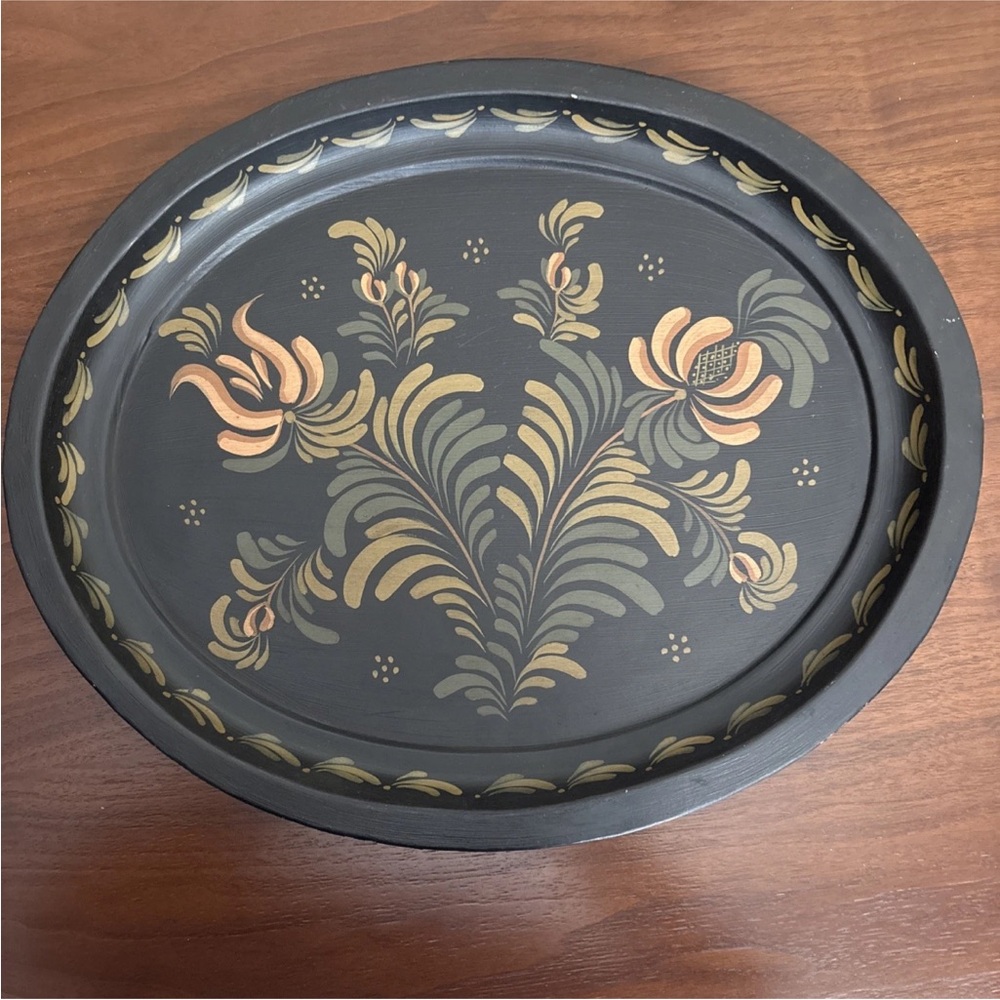 Kathy Graybill for Park Designs Floral Decorative Tray toleware